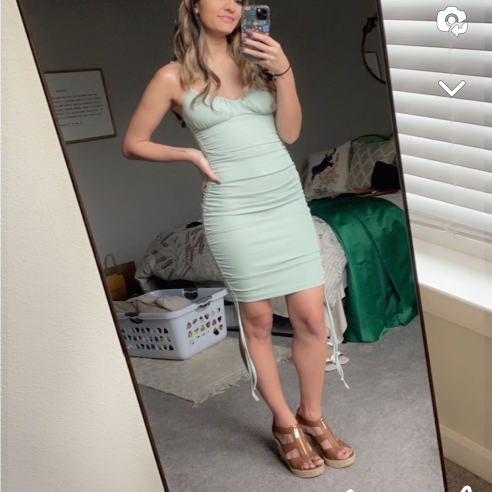 Princess Polly Layton Mini Green Dress